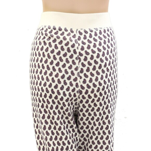 By Anthropologie Waffle-Knit Pajama Pants Ribbed High Waisted Pull-on L-P 273516 - Picture 12 of 13